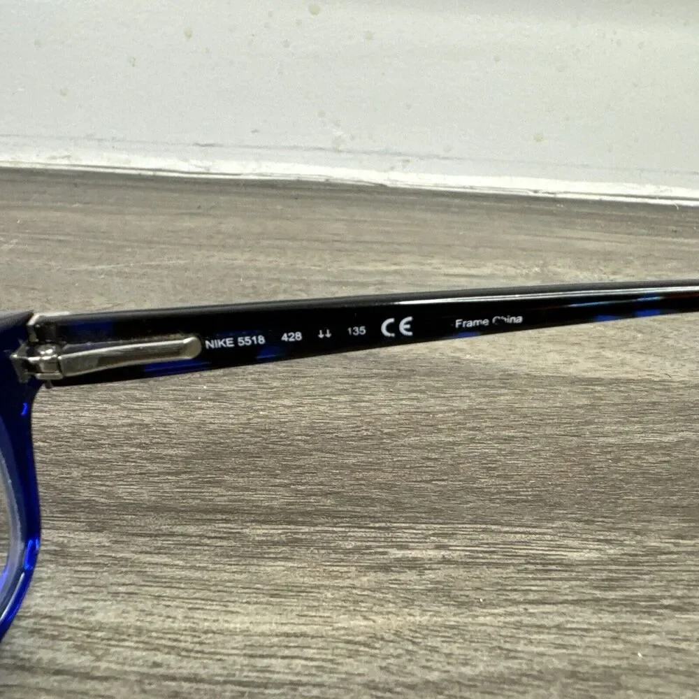 Nike 5518 428 Navy Blue 49-15-130 Kids Eyeglasses Plastic Full Rim Frames